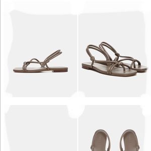 🔥 sale 🔥NIB Vince Doyle leather knot sandals - otter grey size 9